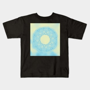 Blue heart mandala Kids T-Shirt